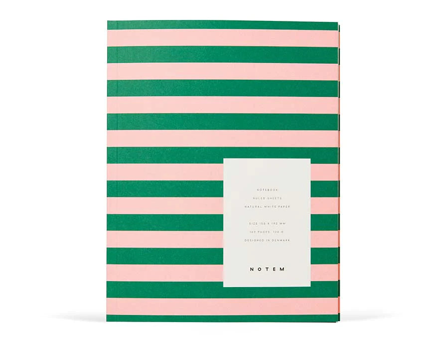 UMA Medium Softcover Notebook | Green &amp; Rose