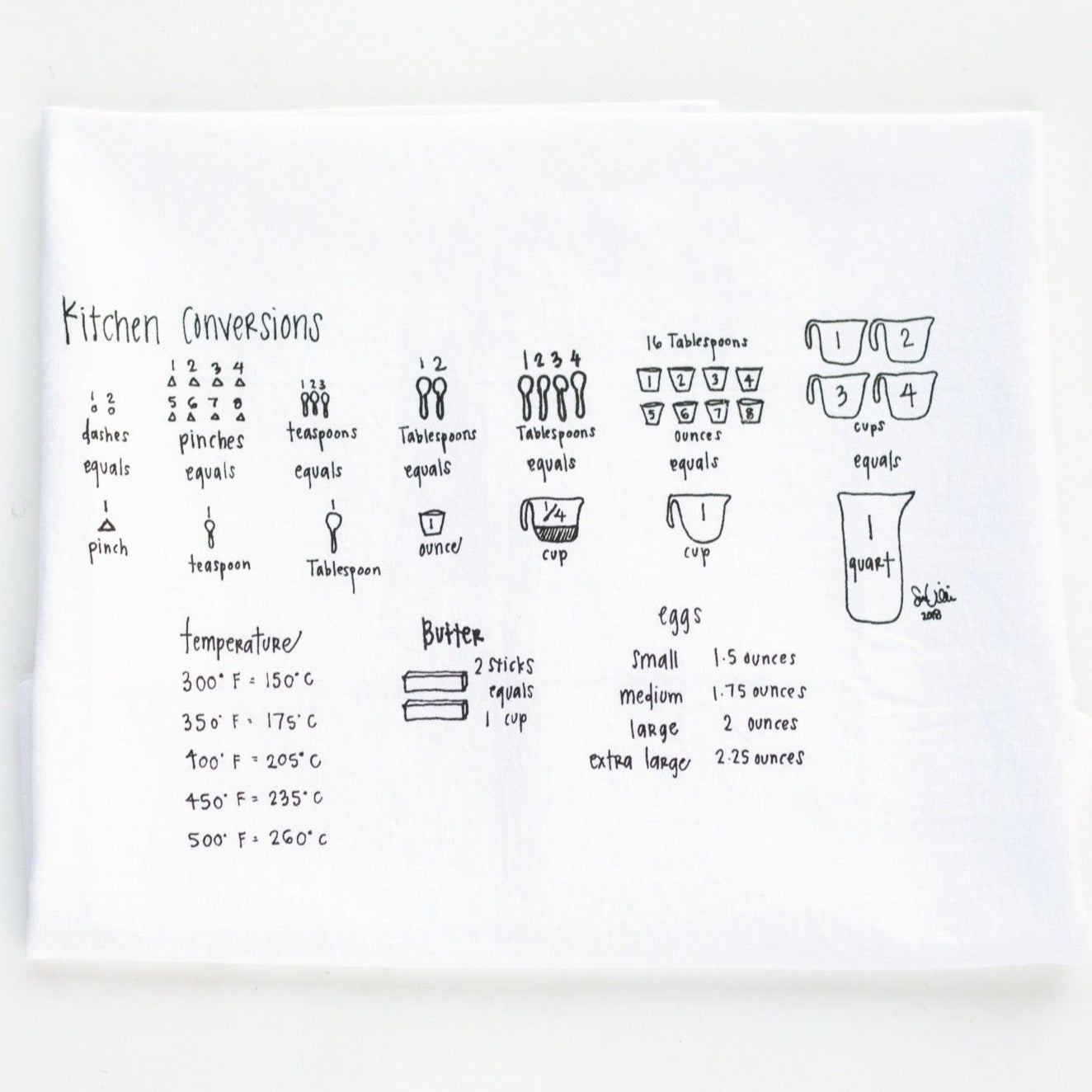 Kitchen Measurements Tea Towel – Girls Can Tell