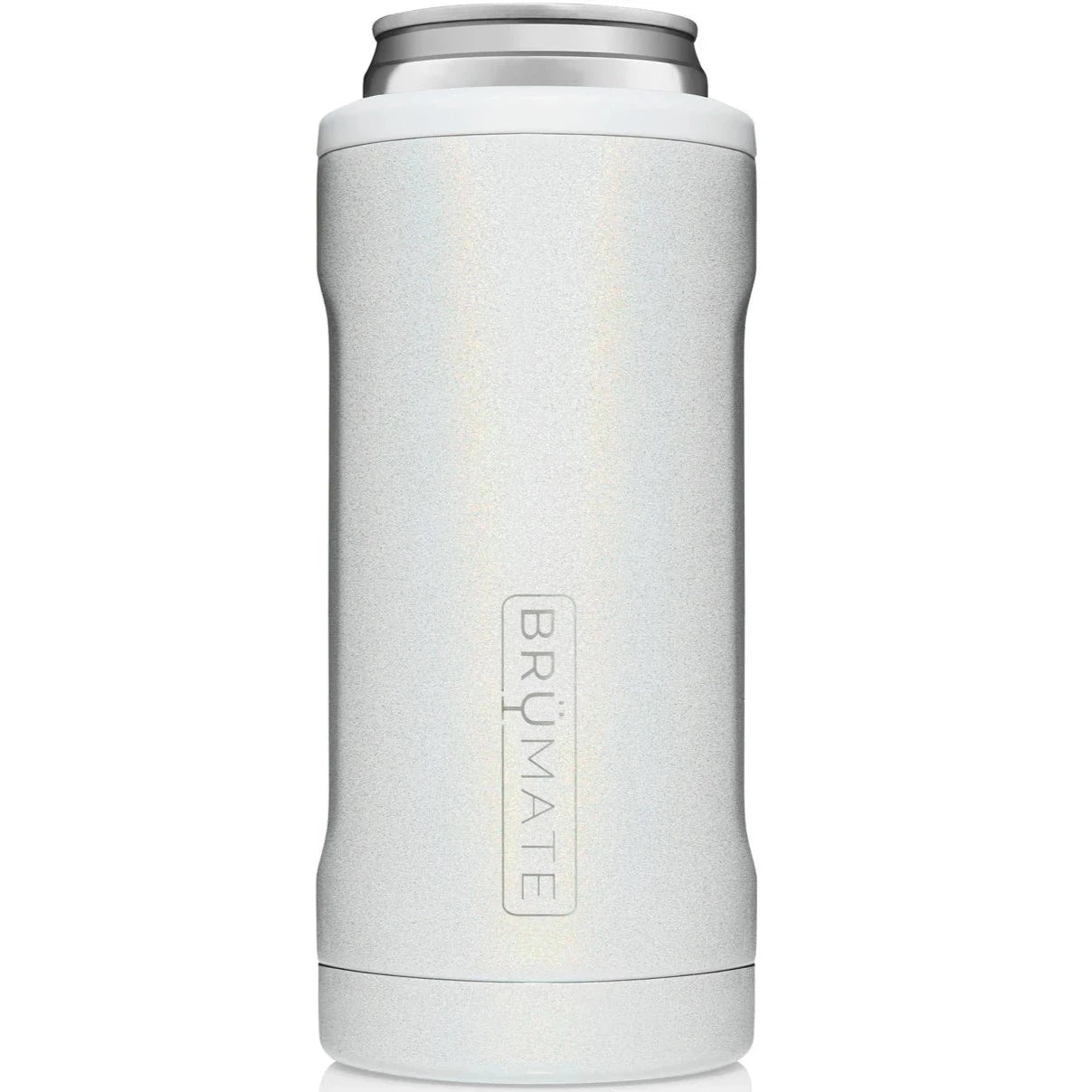 glitter white slim hopsulator for slim 12 oz cans.