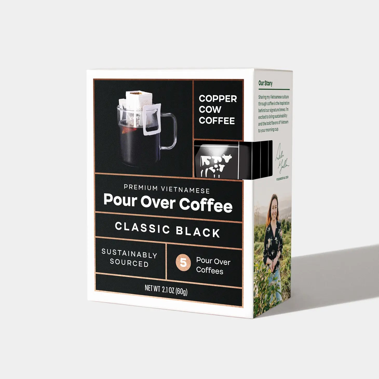 Black Vietnamese Coffee Pour Over Set (5-pack) - BOXFOX