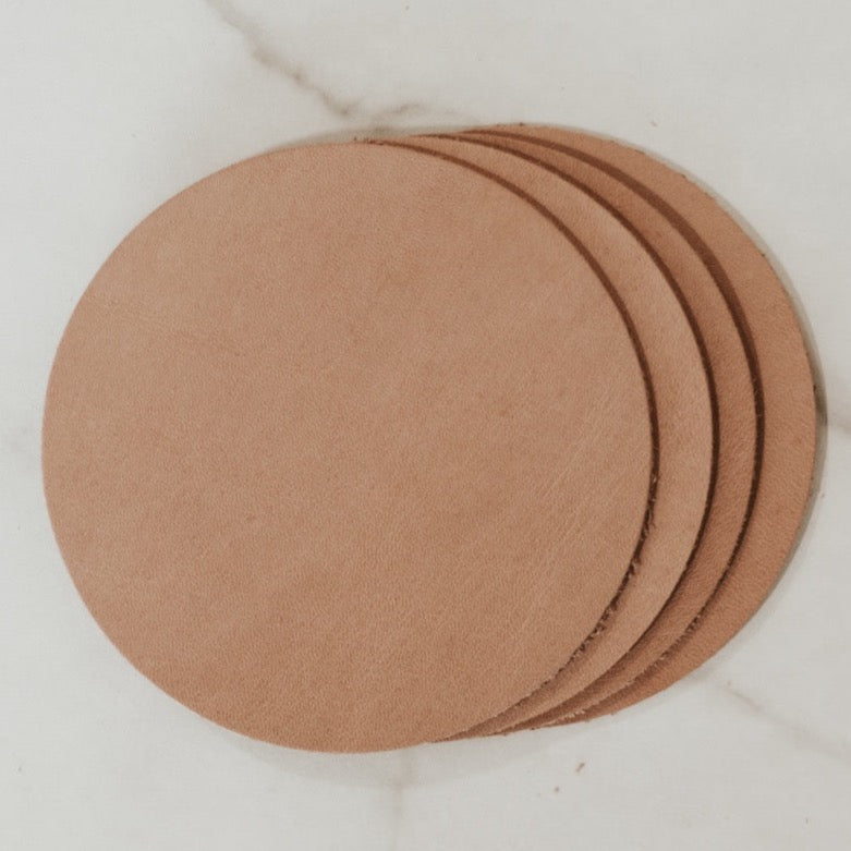 Leather Coasters, Set of 4 - BOXFOX