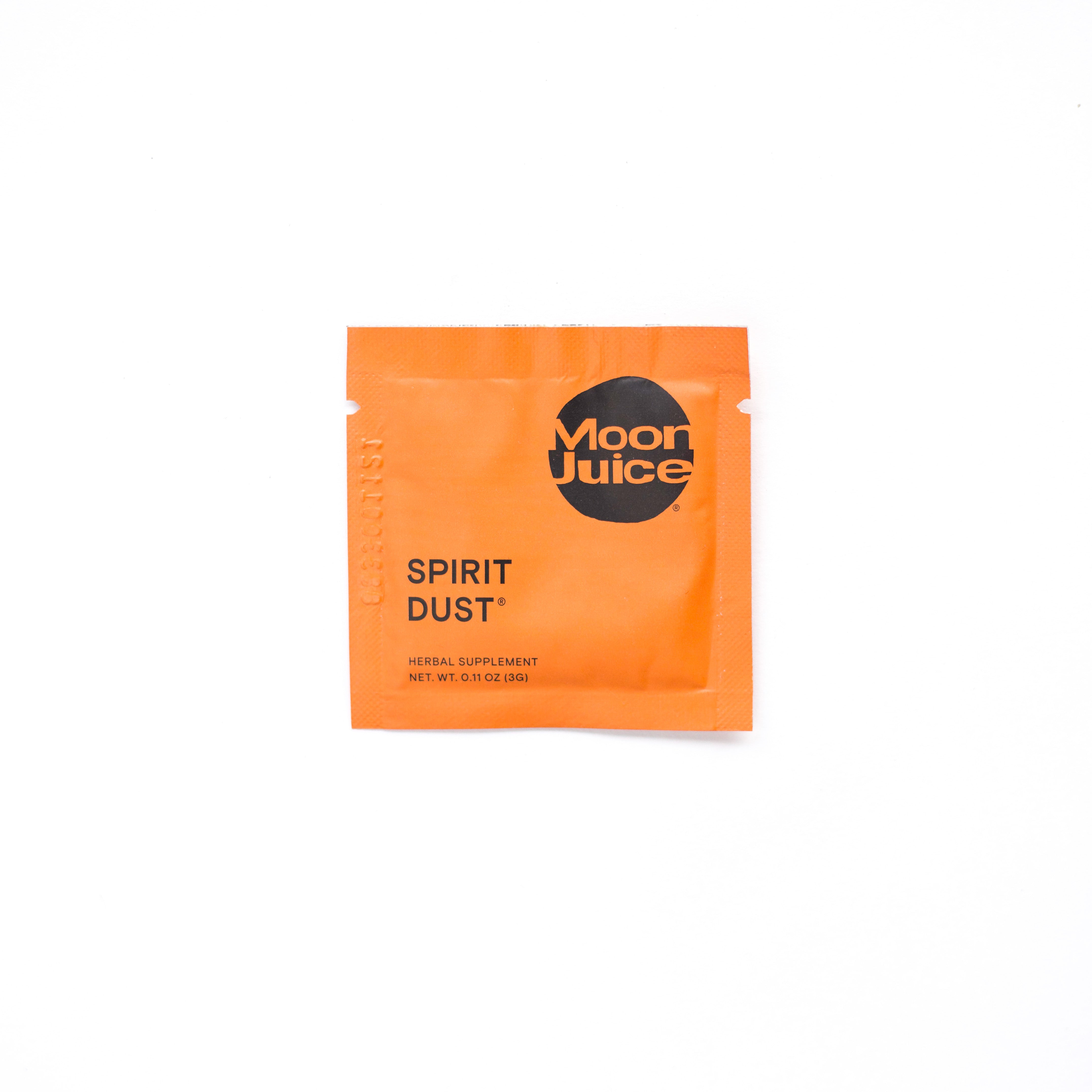 Orange square packet of "Sprit Dust"