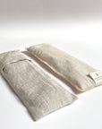 Eye pillow with cover on the left and insert on the right.