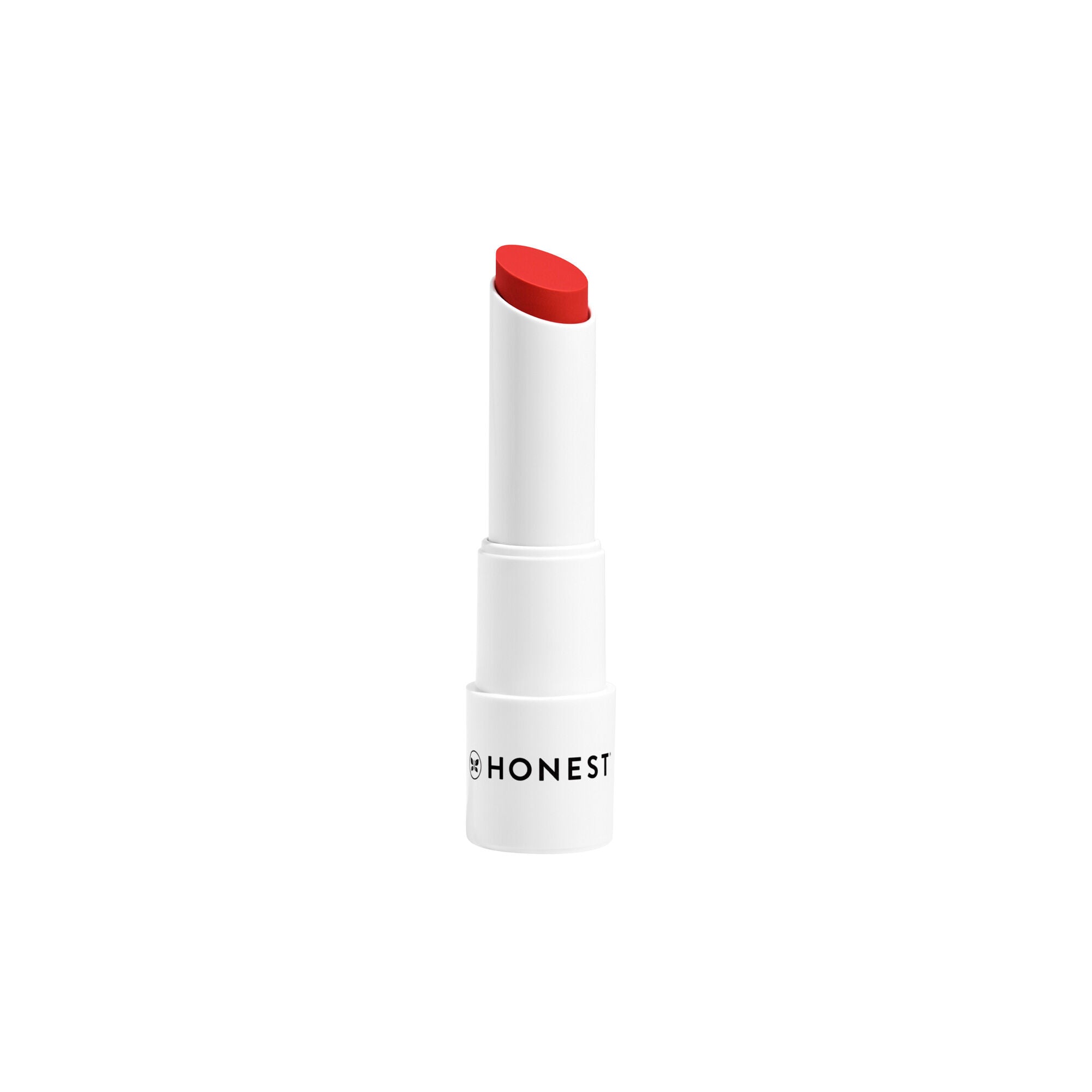 White lipstick tube with red lipstick tip.