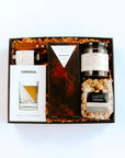 BOXFOX the Whiskey Business Gift Box filled with cognac crinkle paper.