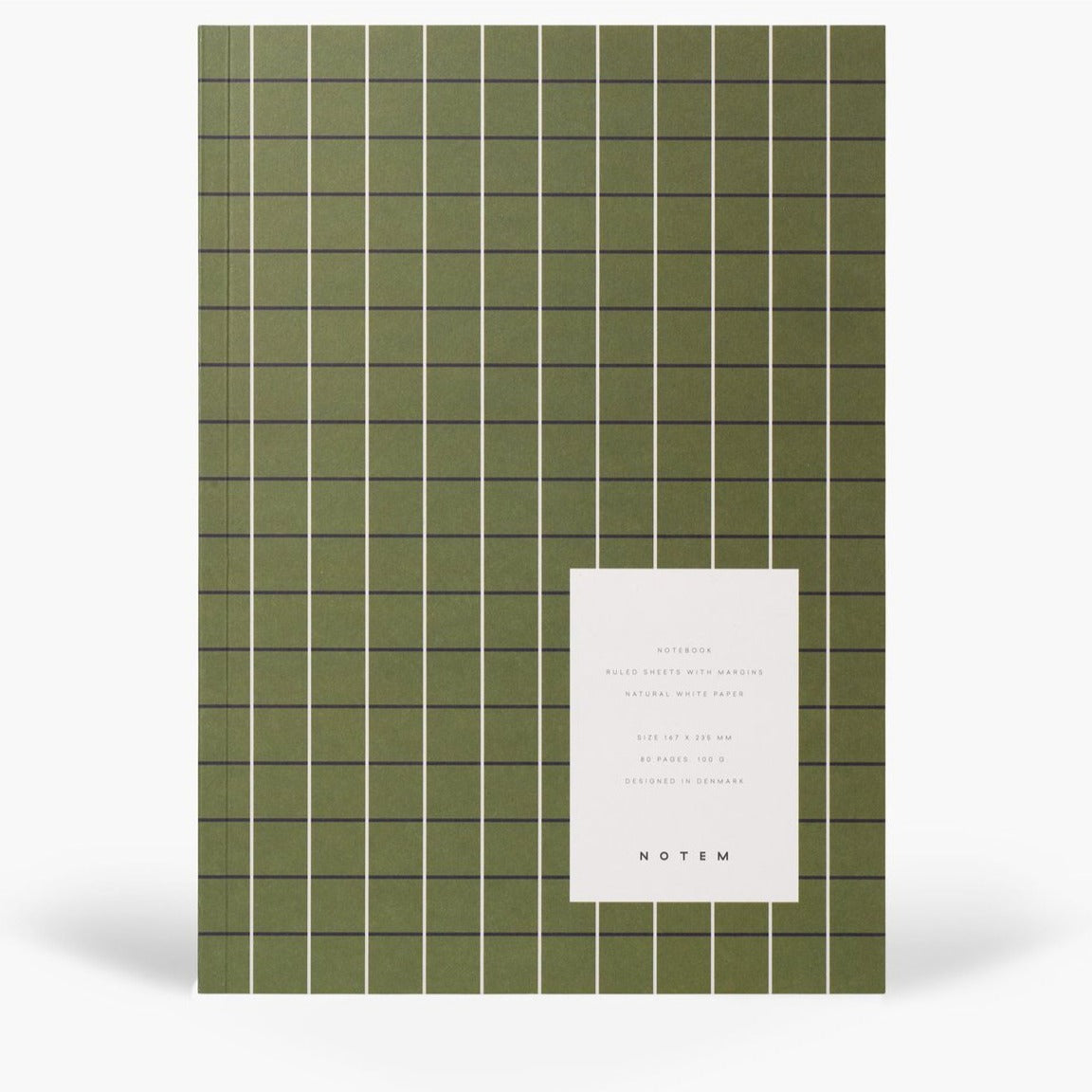 Vita Medium Softcover Notebook | Green Grid - BOXFOX