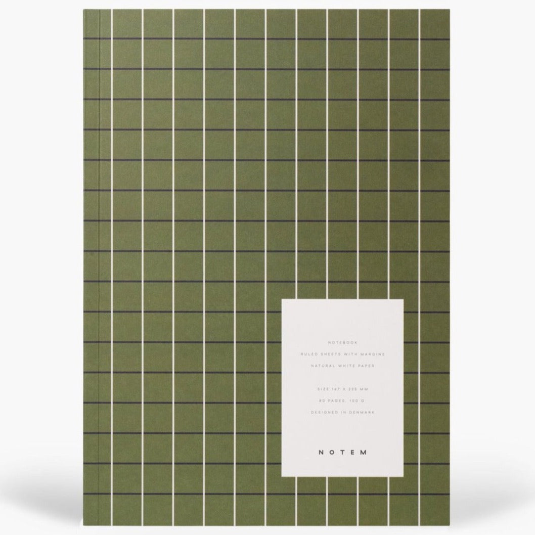 Vita Medium Softcover Notebook | Green Grid - BOXFOX