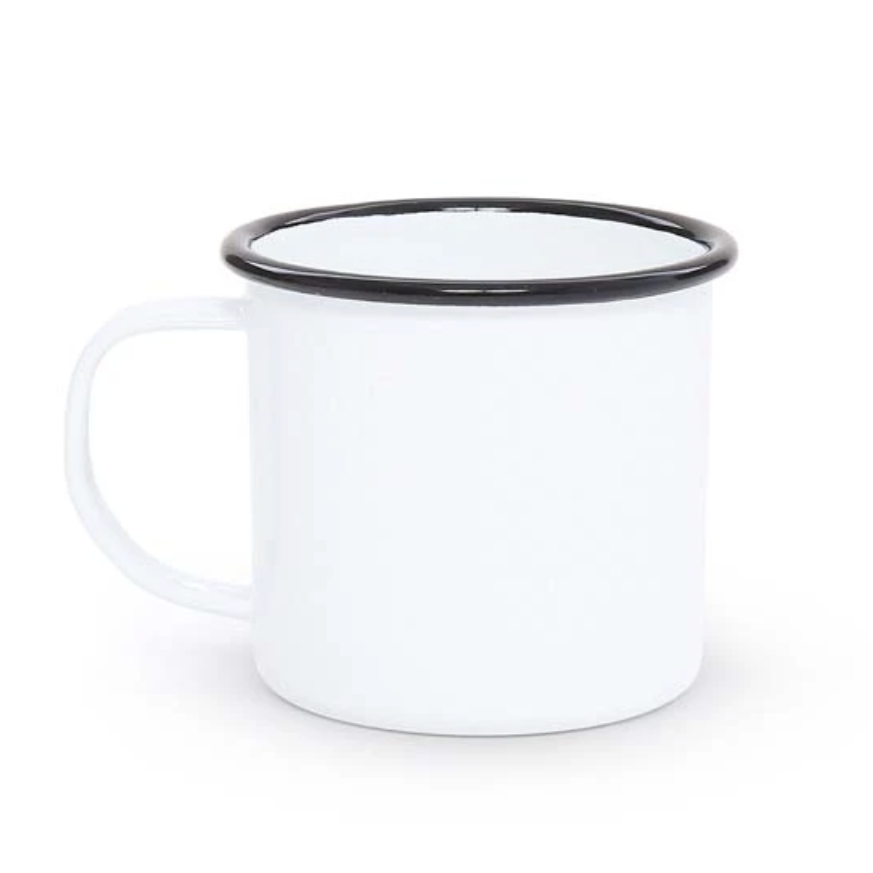 White Mug with Black Rim - BOXFOX