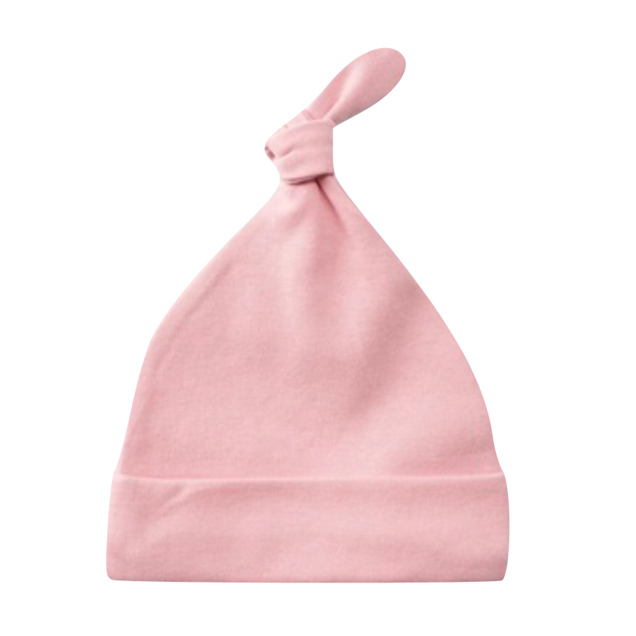 Pink Topknot Cotton Hat