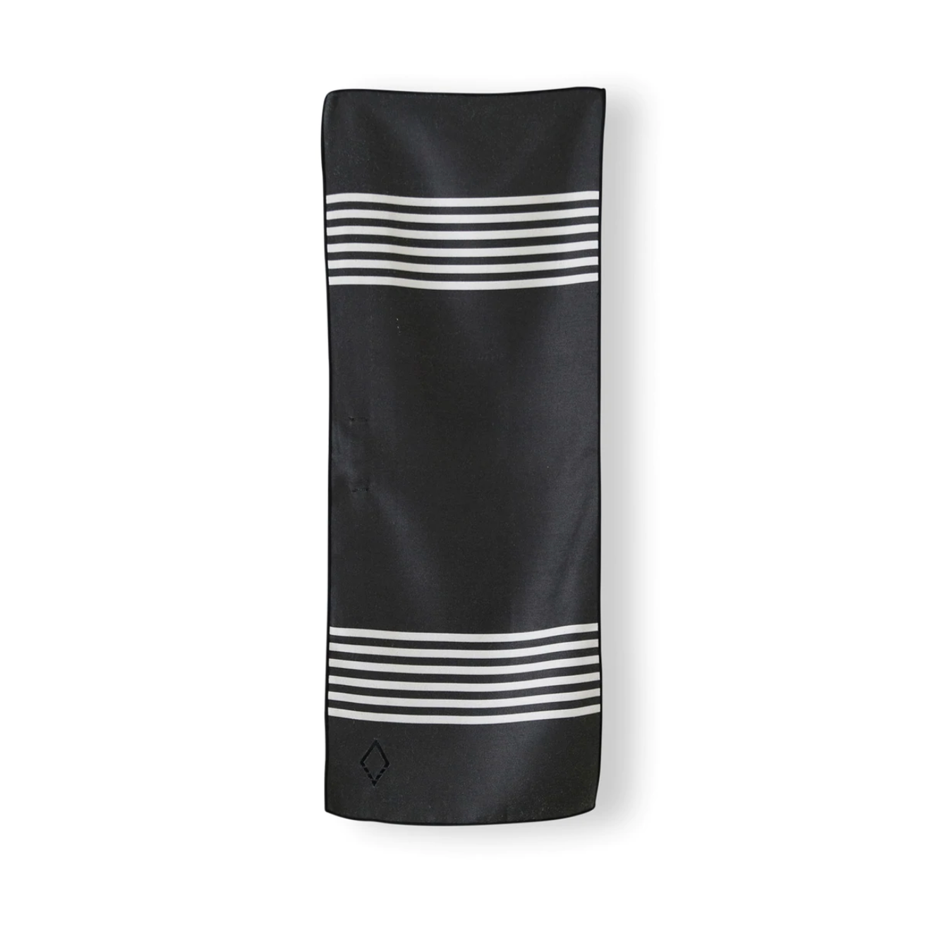 Black + White Stripe Fitness Towel