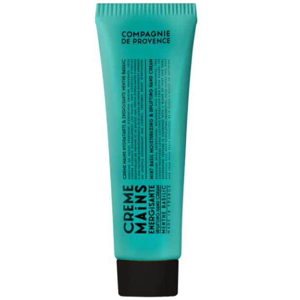 Image of the teal-colored Mint Basil hand cream