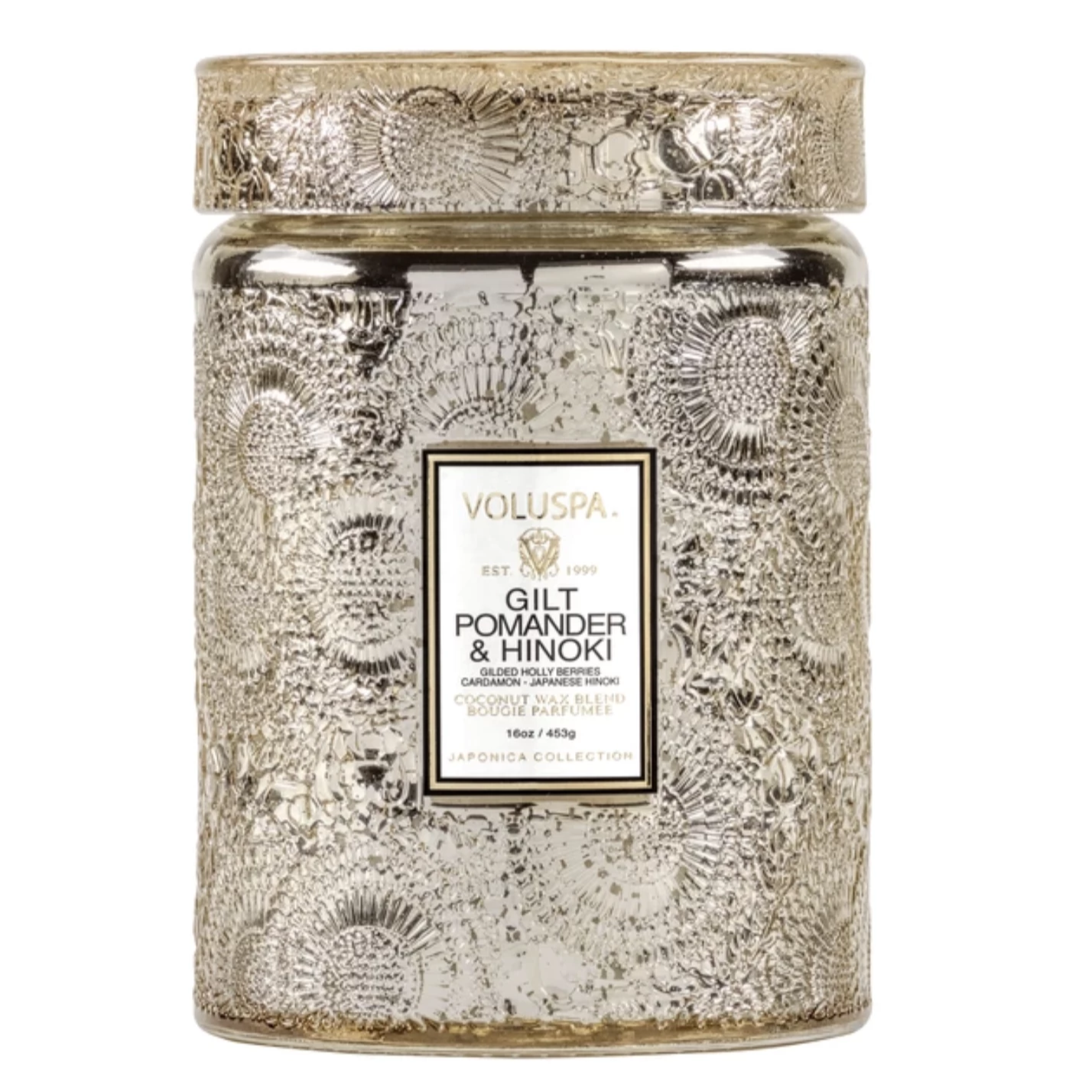 Gilt Pomander & Hinoki Large Jar Candle - BOXFOX
