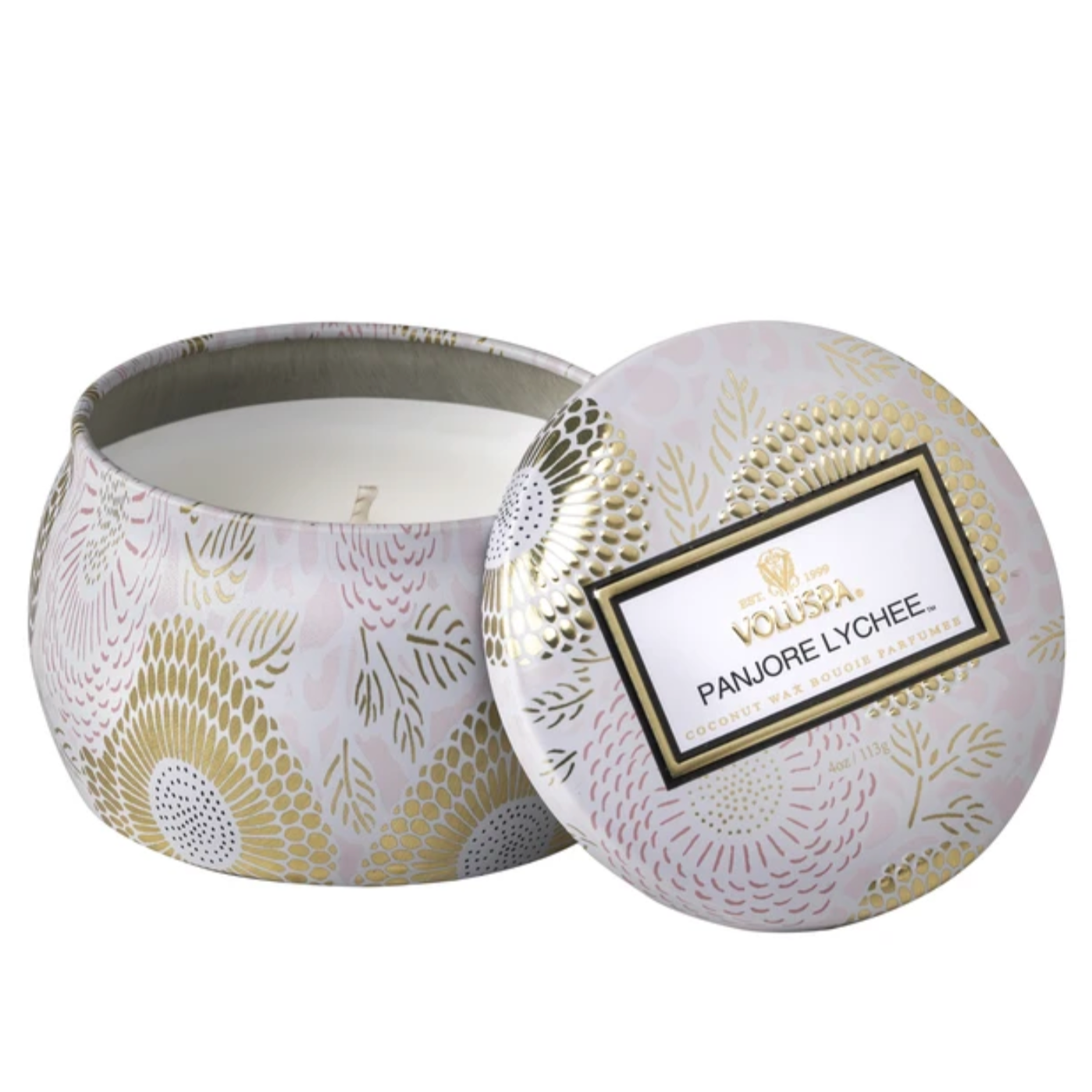 Panjore Lychee Petite Tin Candle - BOXFOX
