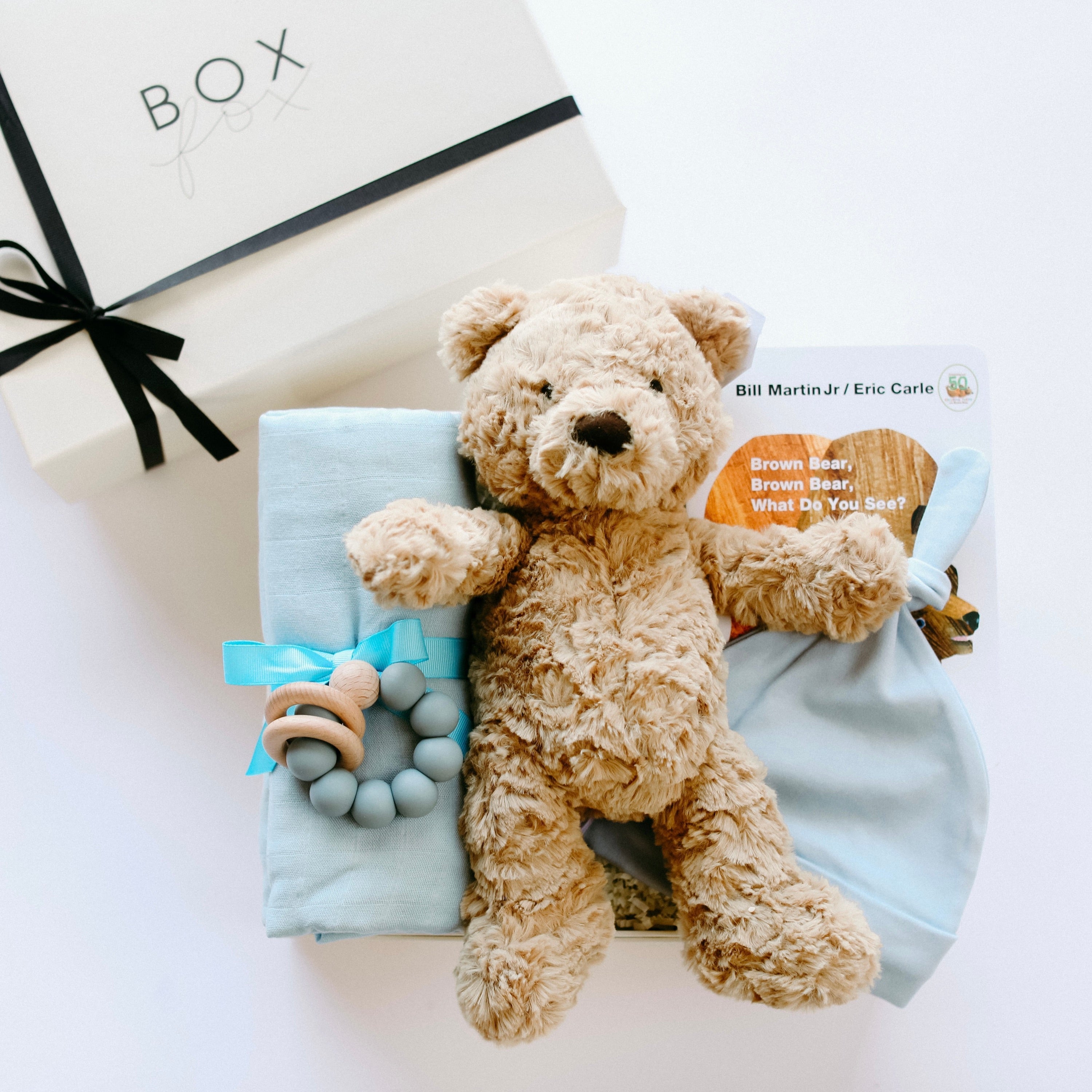BOXFOX New Baby Boy Box also available in Creme Gift Box.
