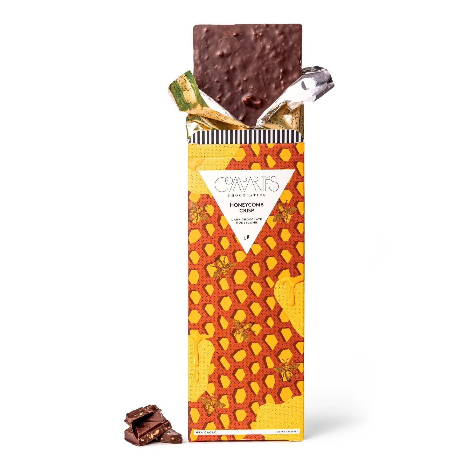 Honeycomb Crisp Dark Chocolate Bar - BOXFOX